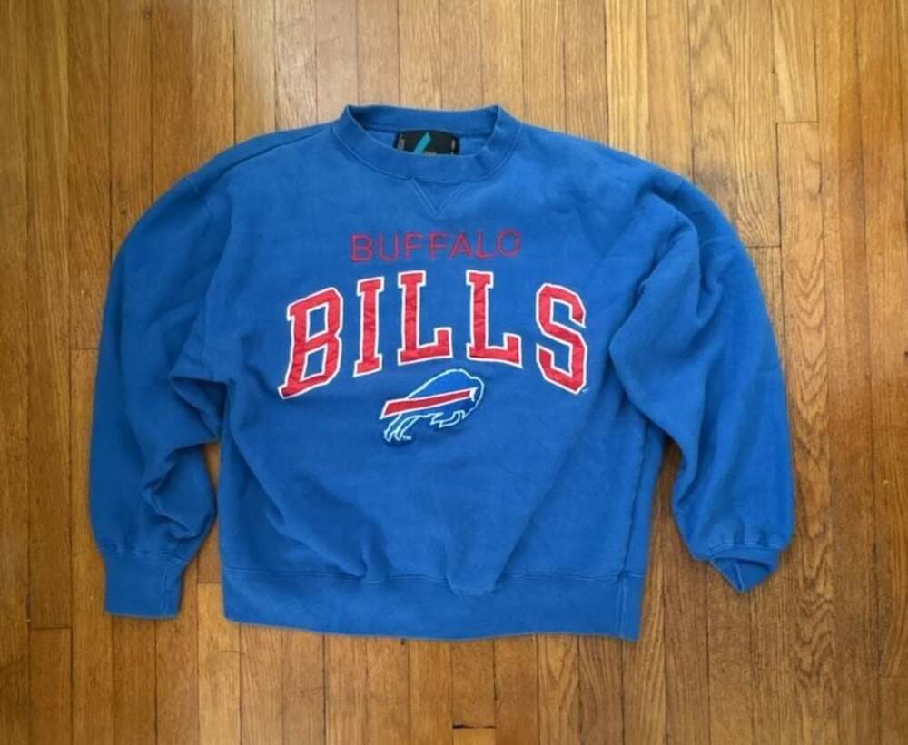 Vintage 90s Buffalo Bills NFL Logo Athletic Crewneck Sweatshirt Blue XL